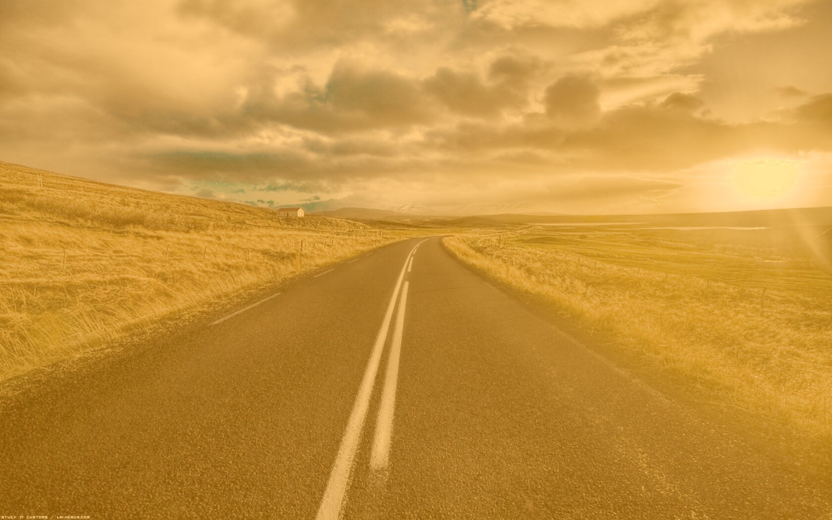 Пустая дорога обои