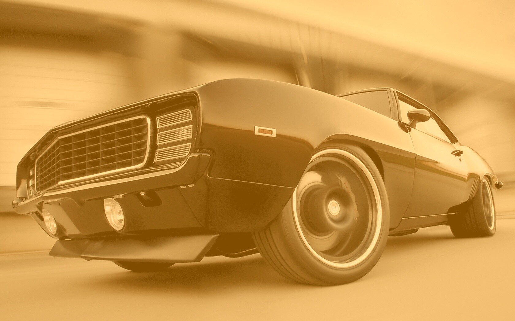 Мускул кар на повороте обои