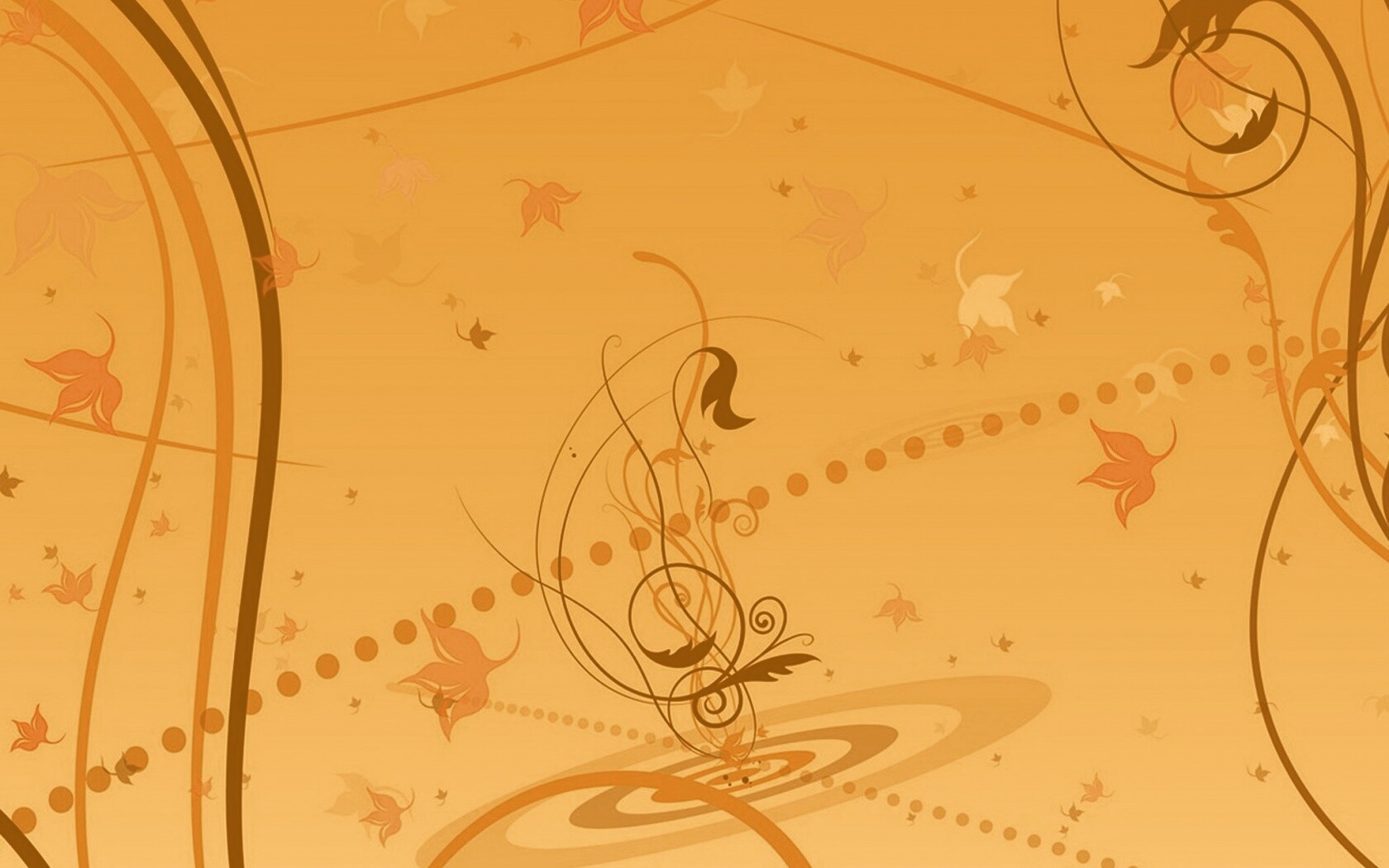 Цветы и завитки обои