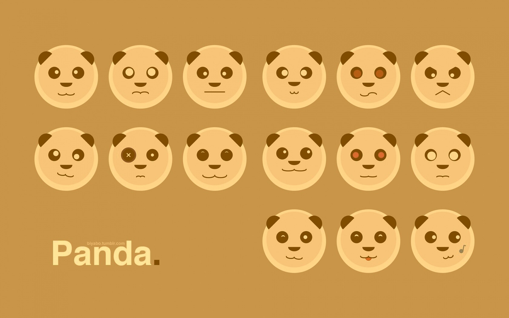 Морды панд обои