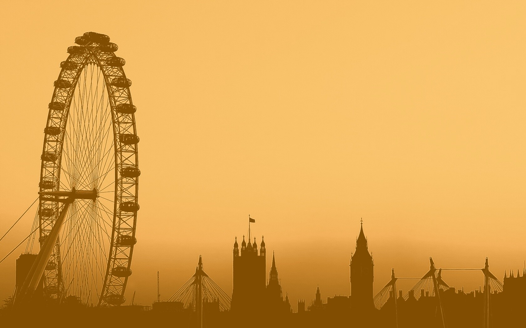 Силуэт Лондона обои