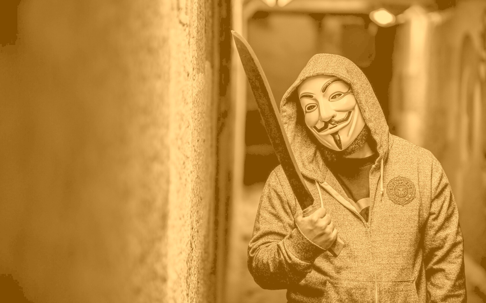 Человек в маске анонимуса обои