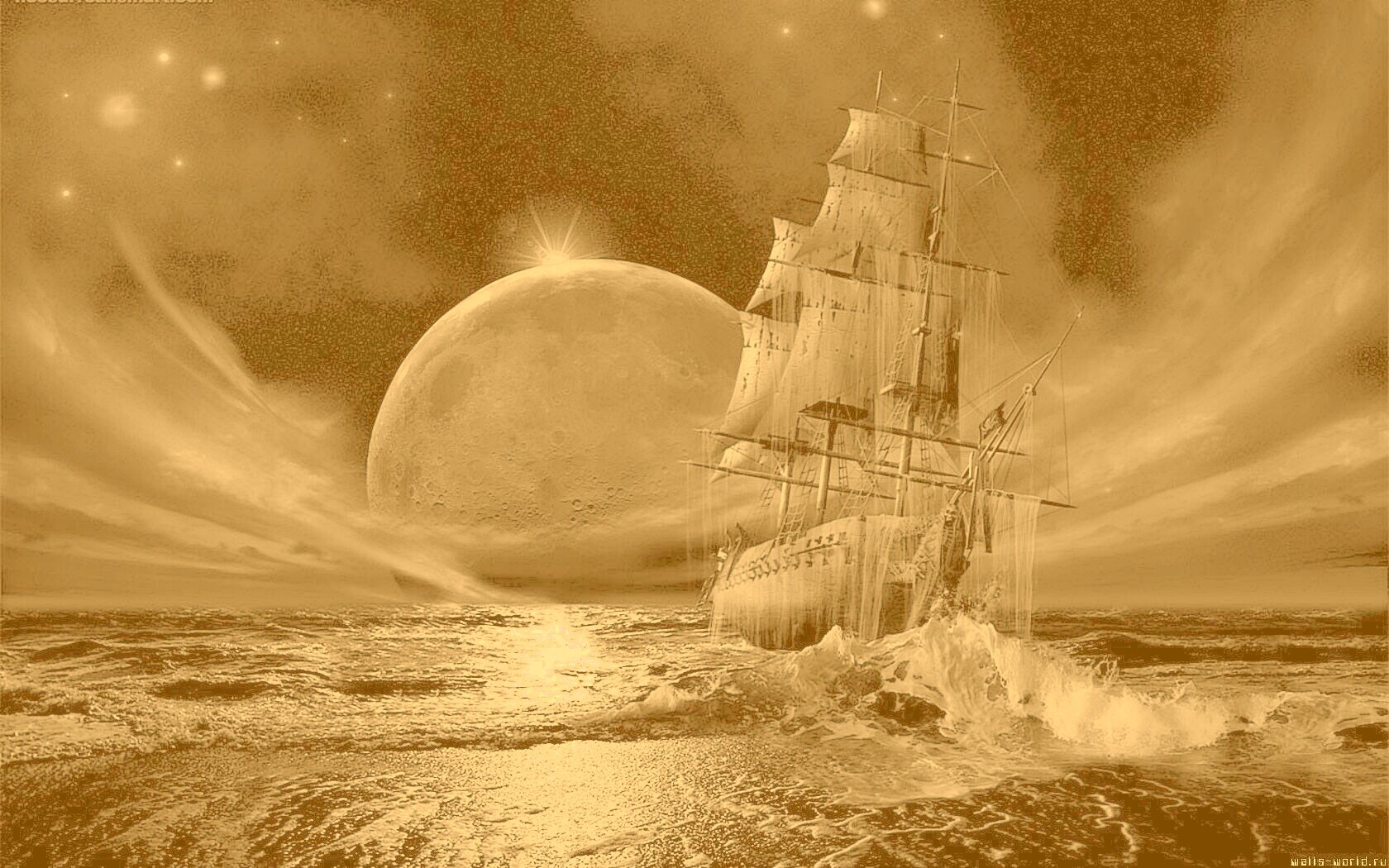 Корабль призрак обои