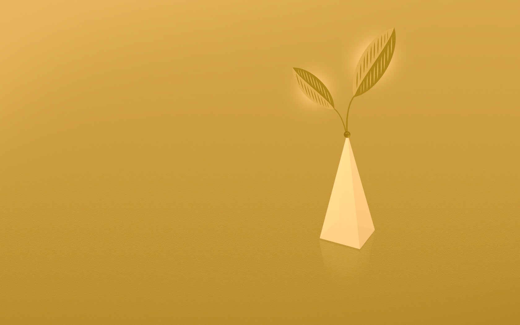 Пирамида и листик обои