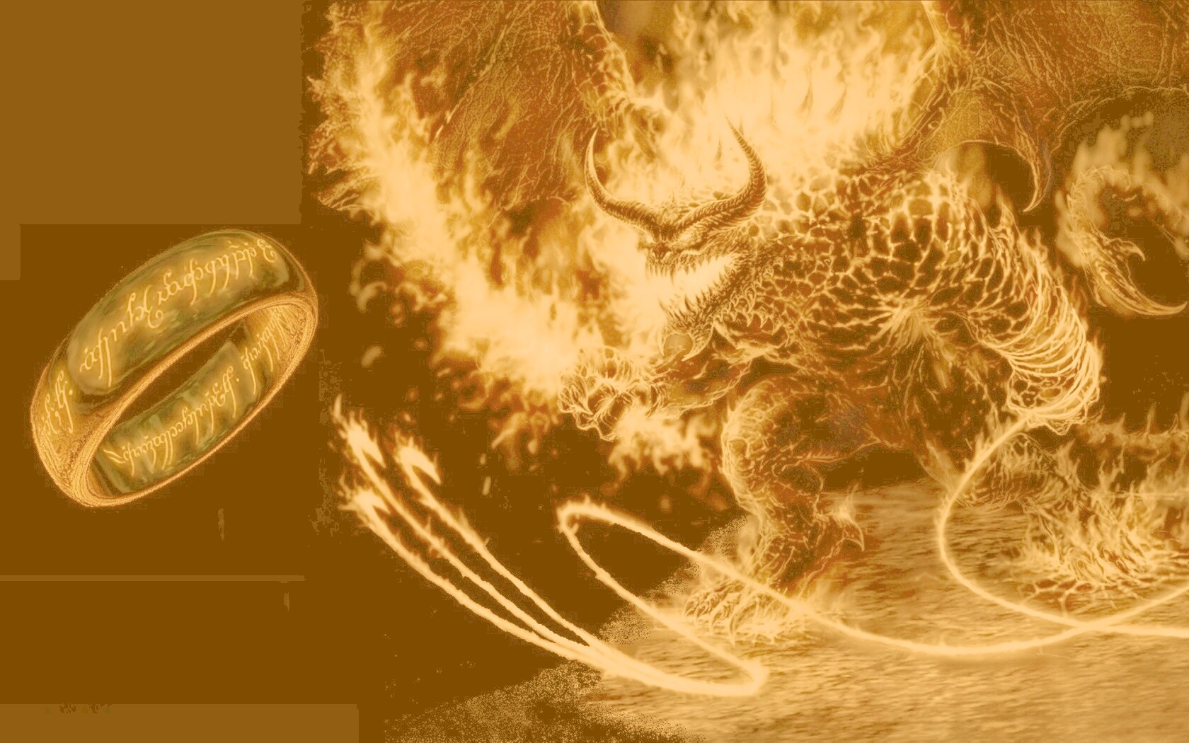 Балрог и Кольцо Всевластия обои