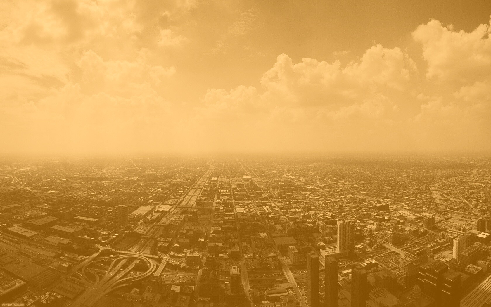 Город: вид сверху обои