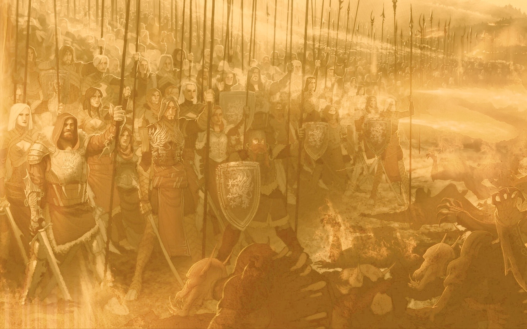 Борьба против порождений тьмы обои