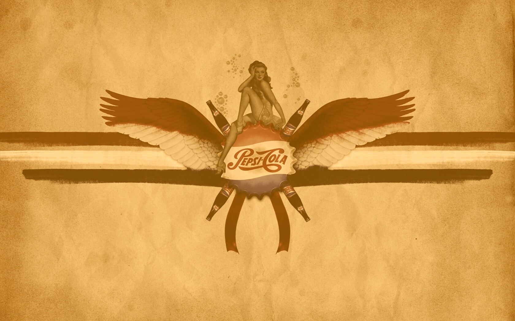 Пепси-Кола в стиле ретро обои