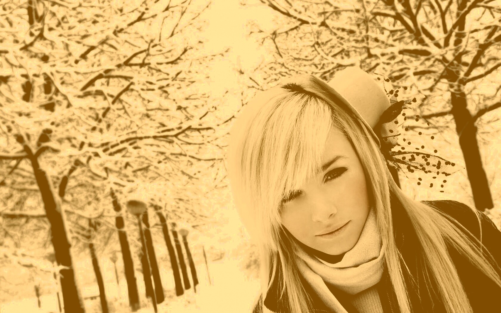 Девушка в белом обои