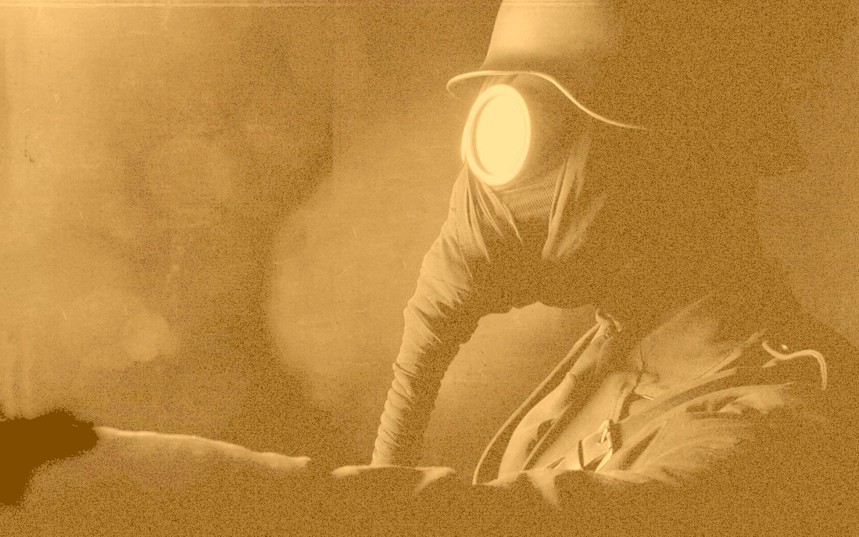 В противогазе обои