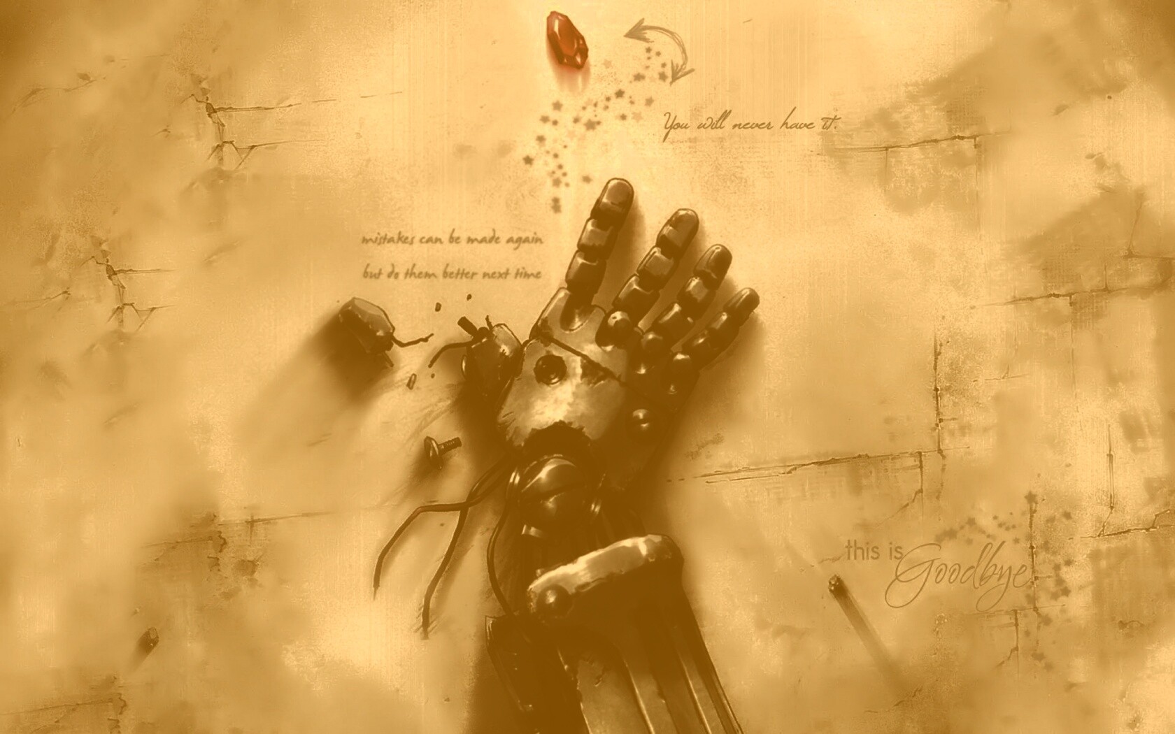 Автопротез из анимэ Стальной Алхимик обои