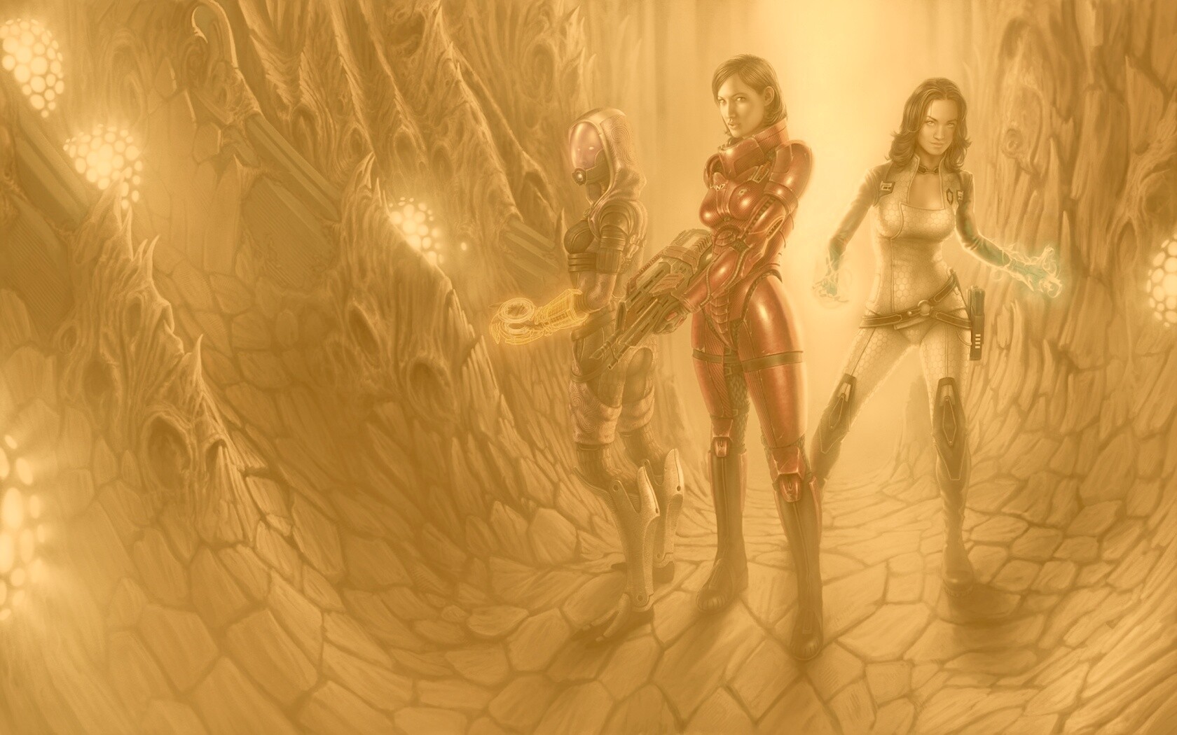 Девушки mass effect обои