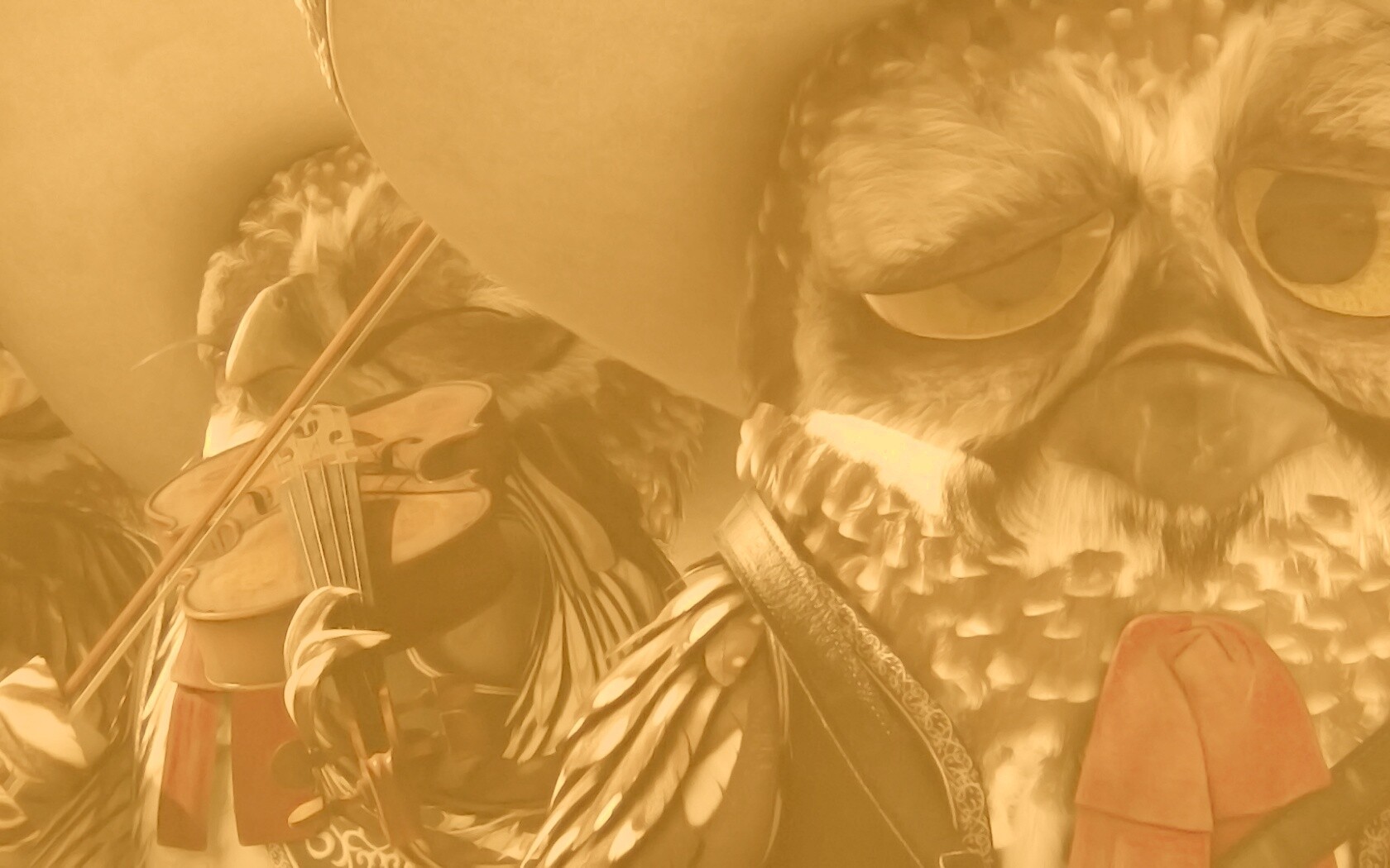 Совы-мариачи из Ранго обои