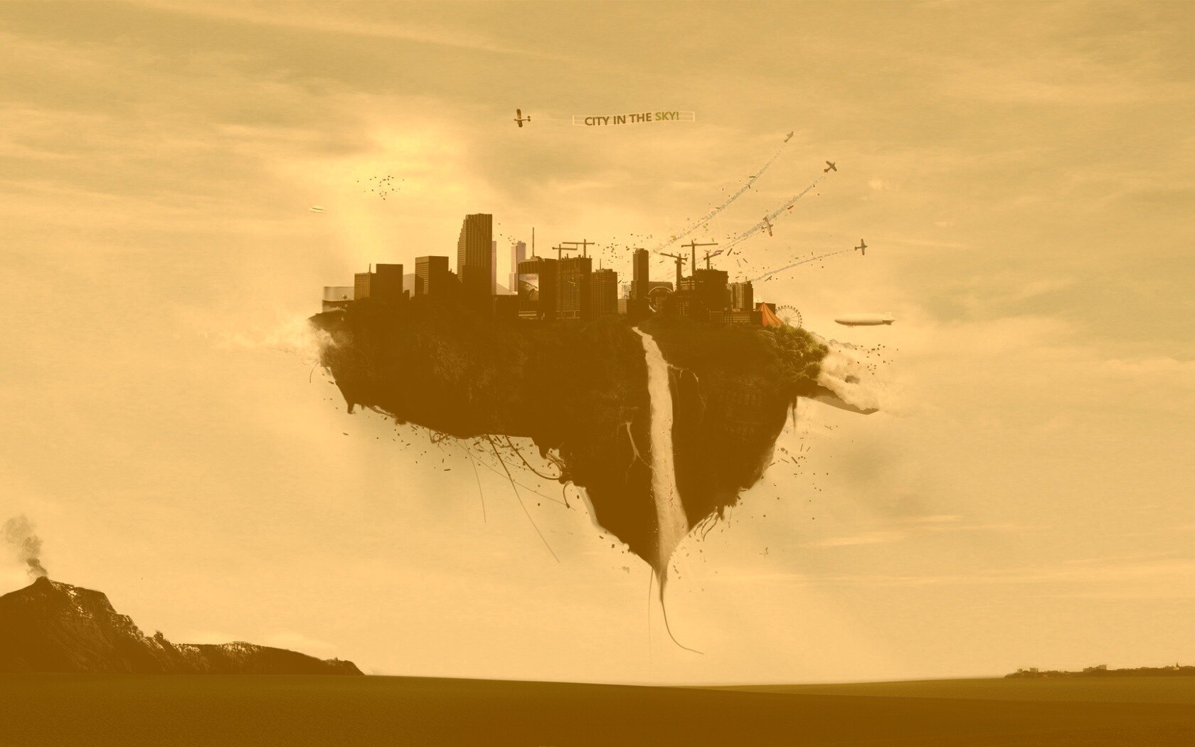 Небесный город обои