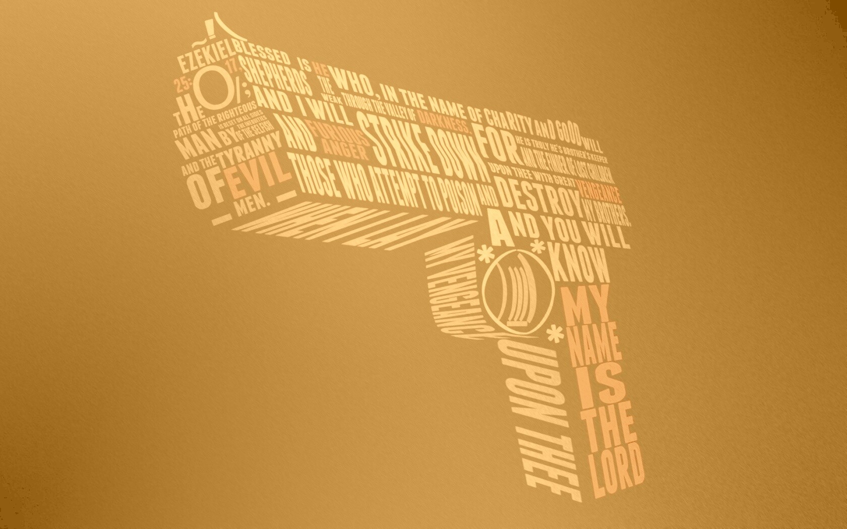 Пистолет из слов обои