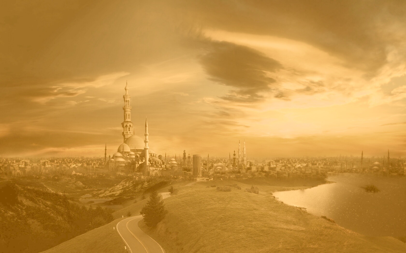 Город минаретов обои