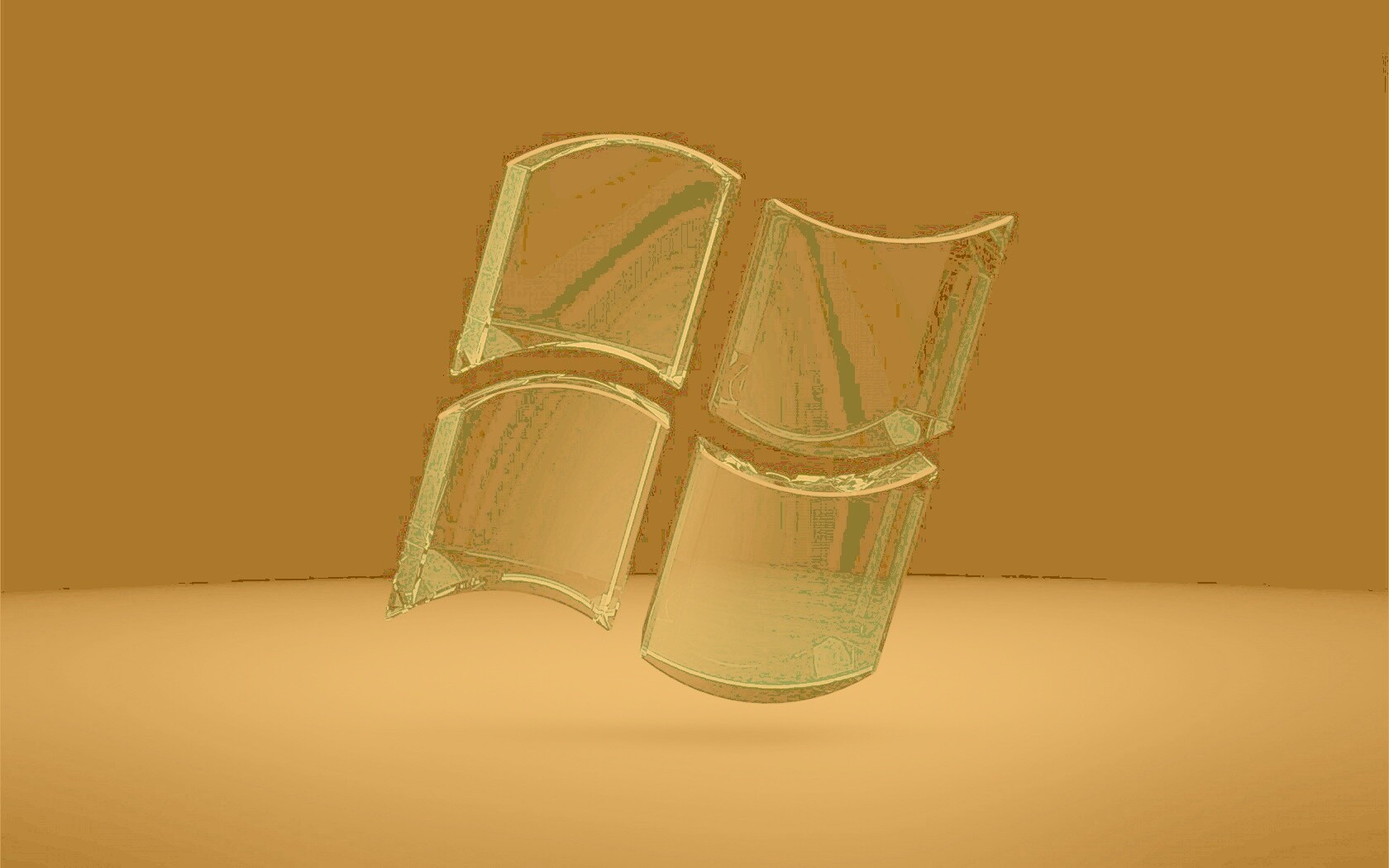 Логотип Windows из стекла обои