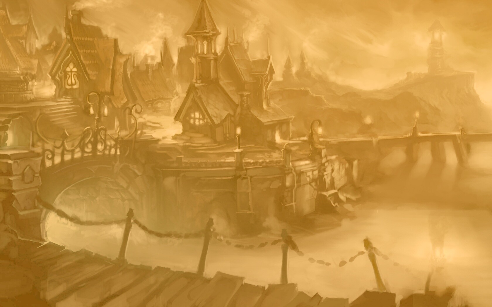 Волшебная деревня обои