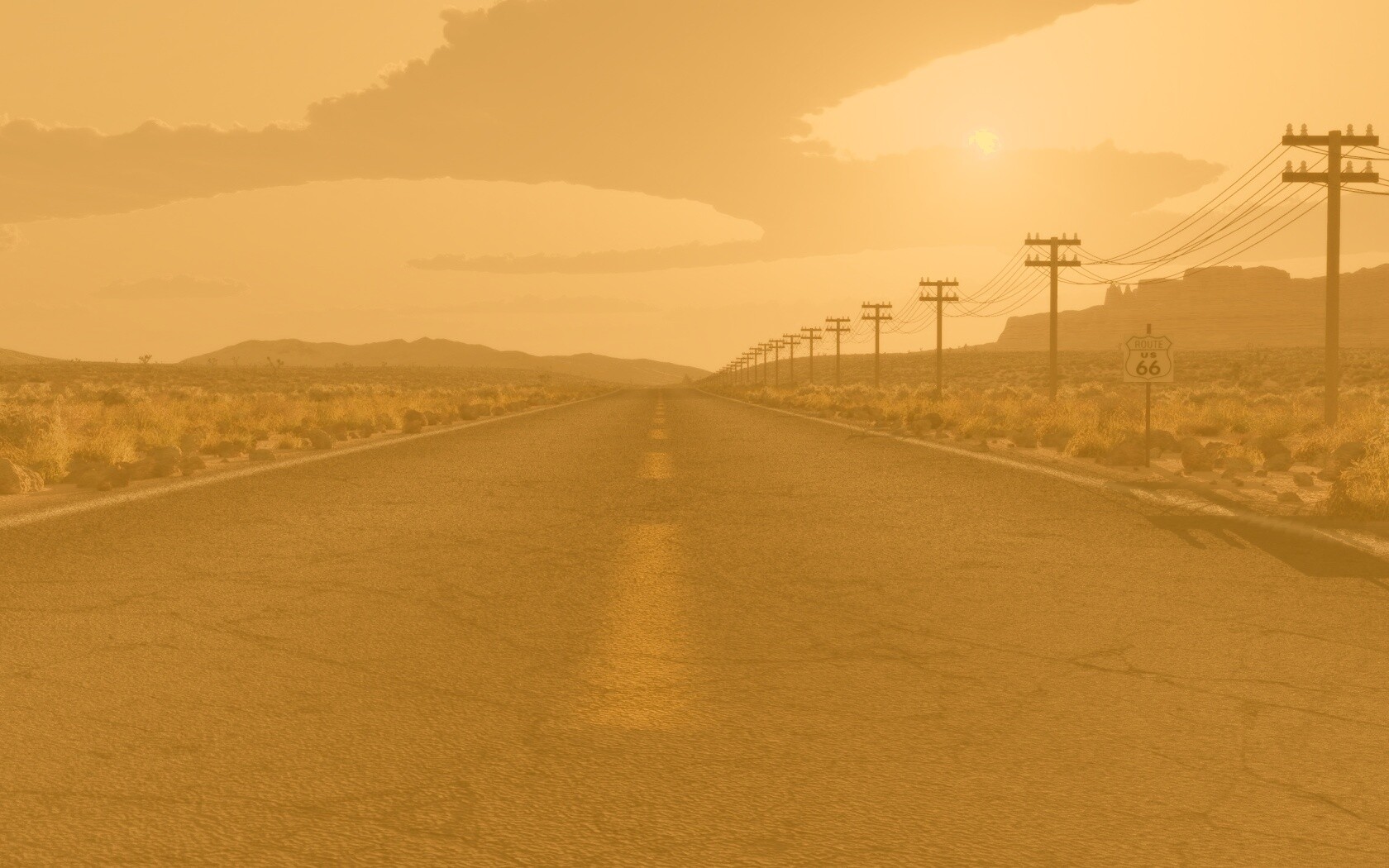 Дорога в пустыне обои