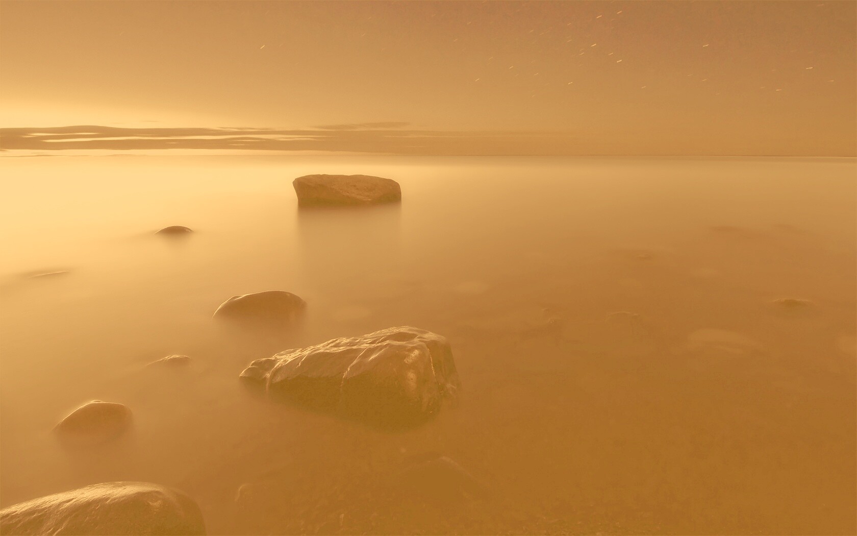 Камни в тумане обои