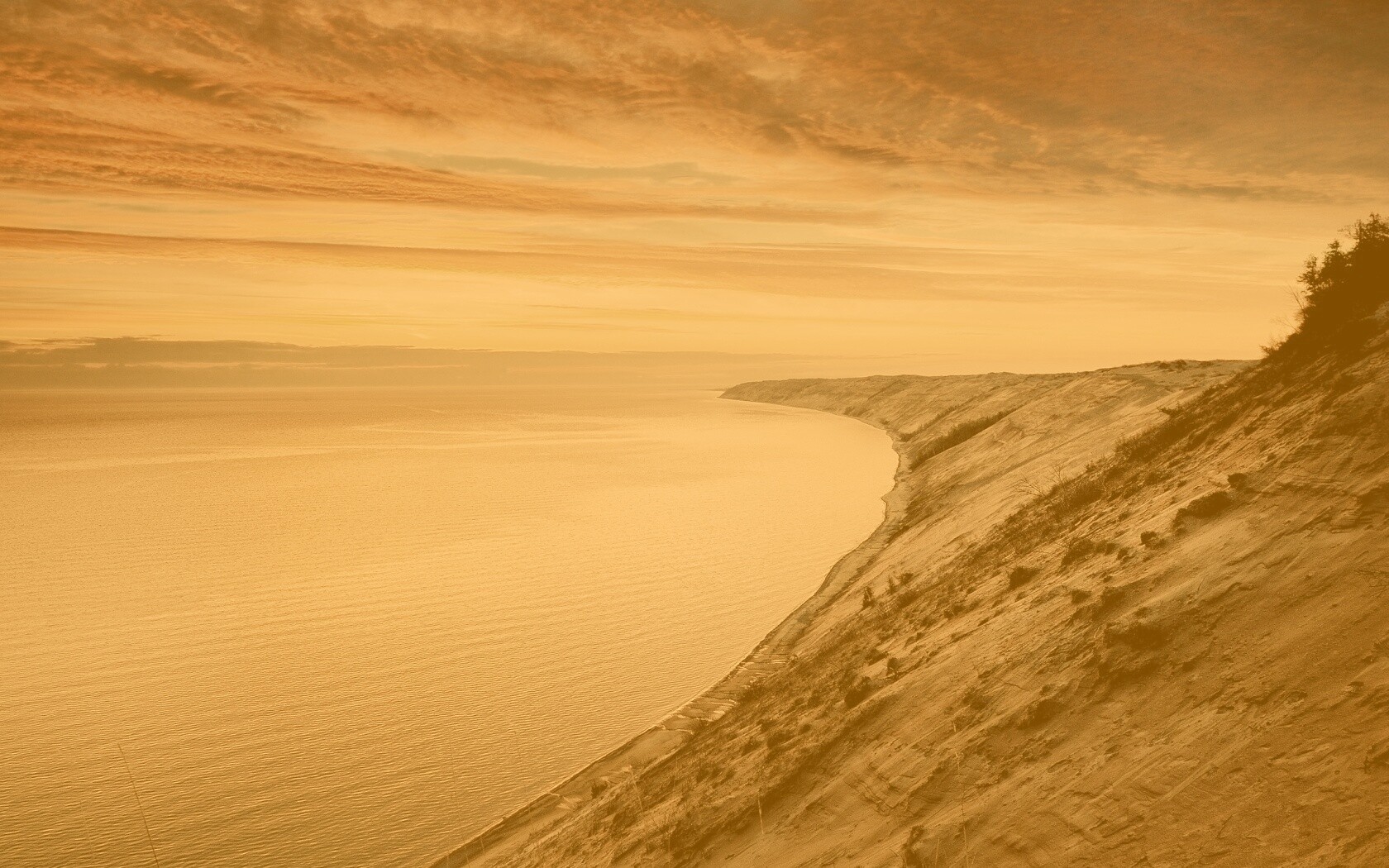 Море на закате обои