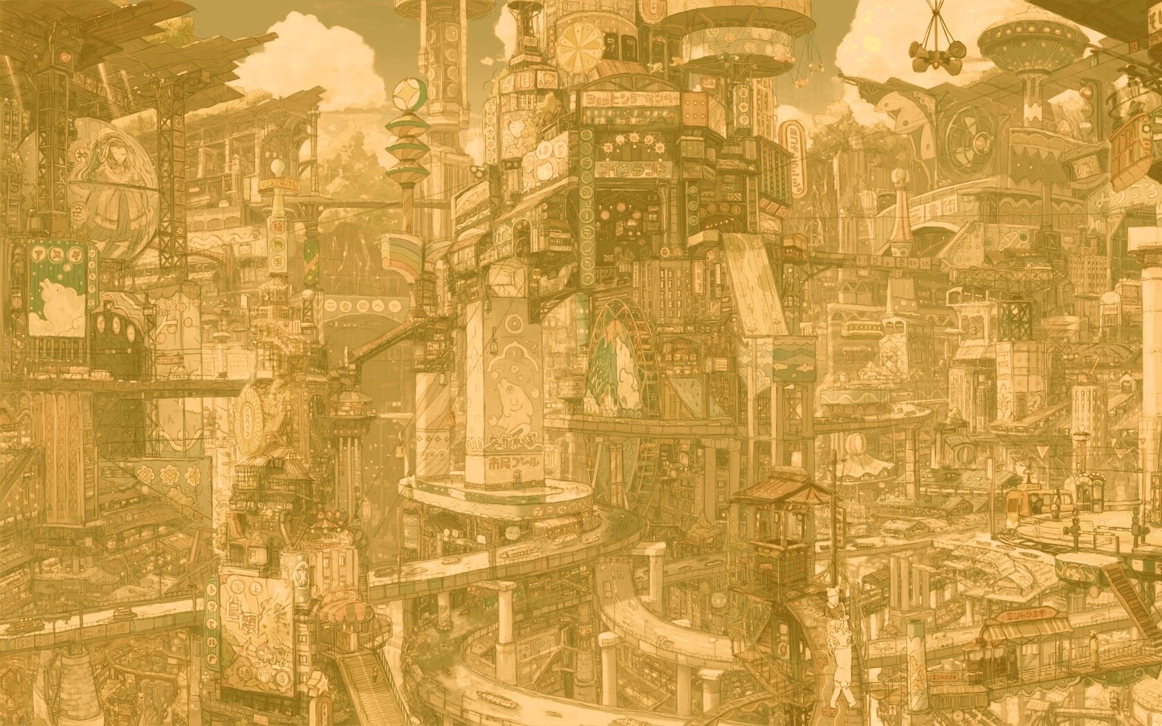 Город будущего обои