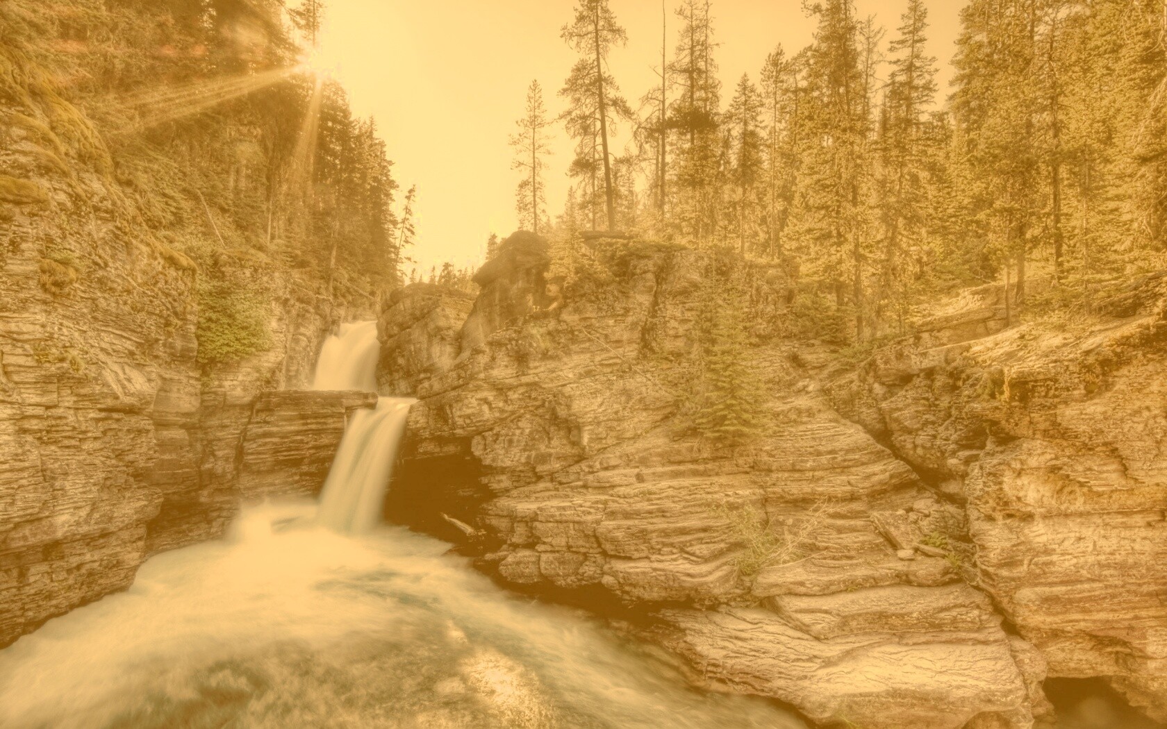 Горные водопады обои