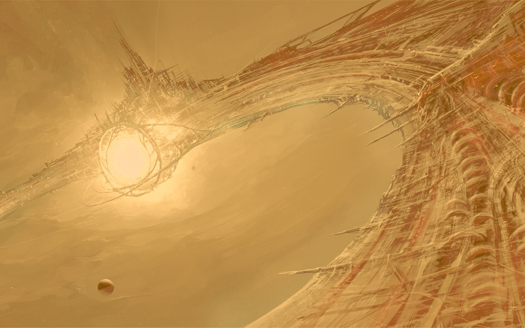 Зловещая космическая станция обои