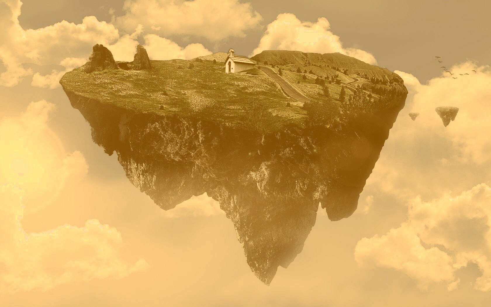 Летающий острв обои