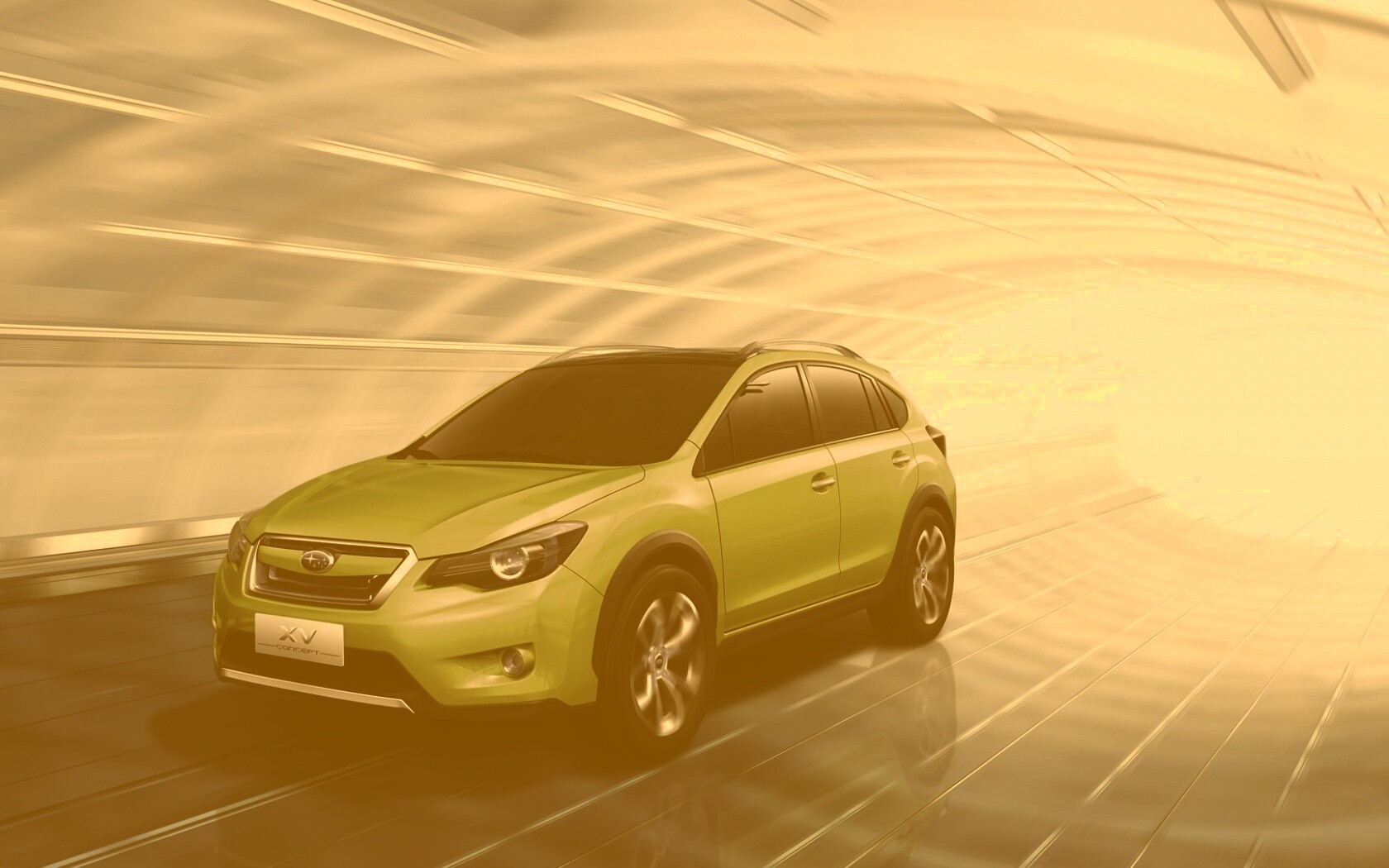 Субару в тоннеле обои