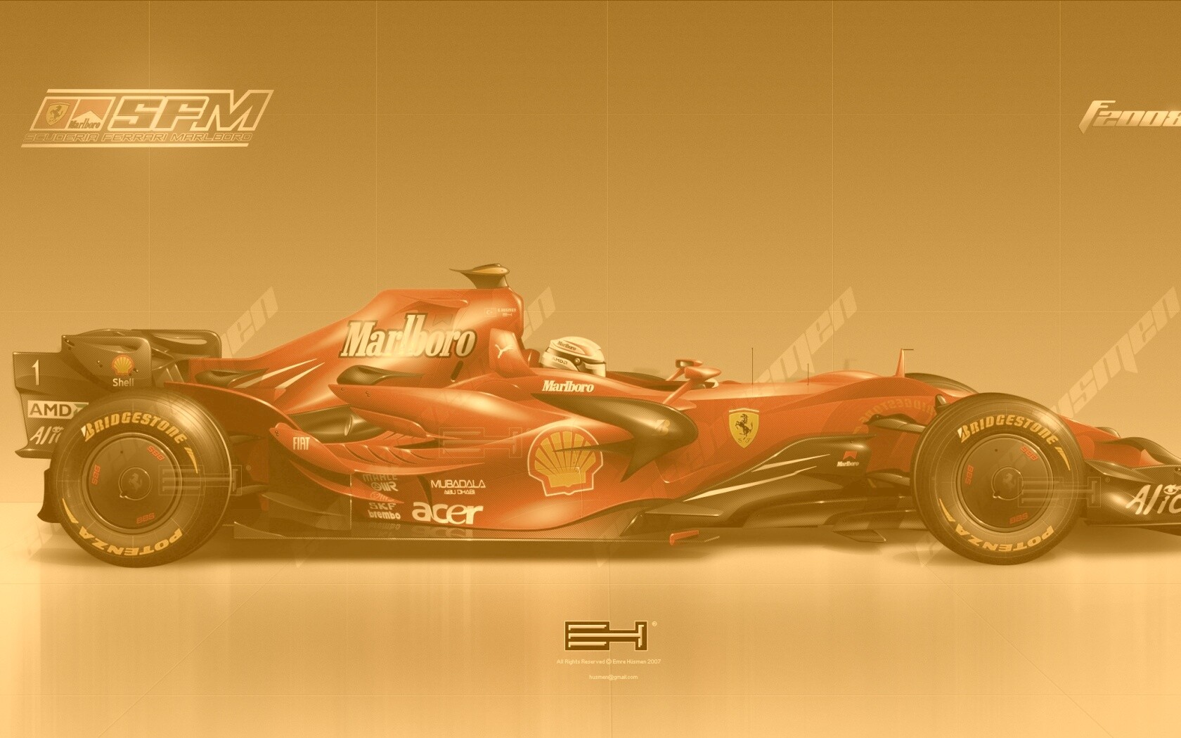 Болид Феррари обои