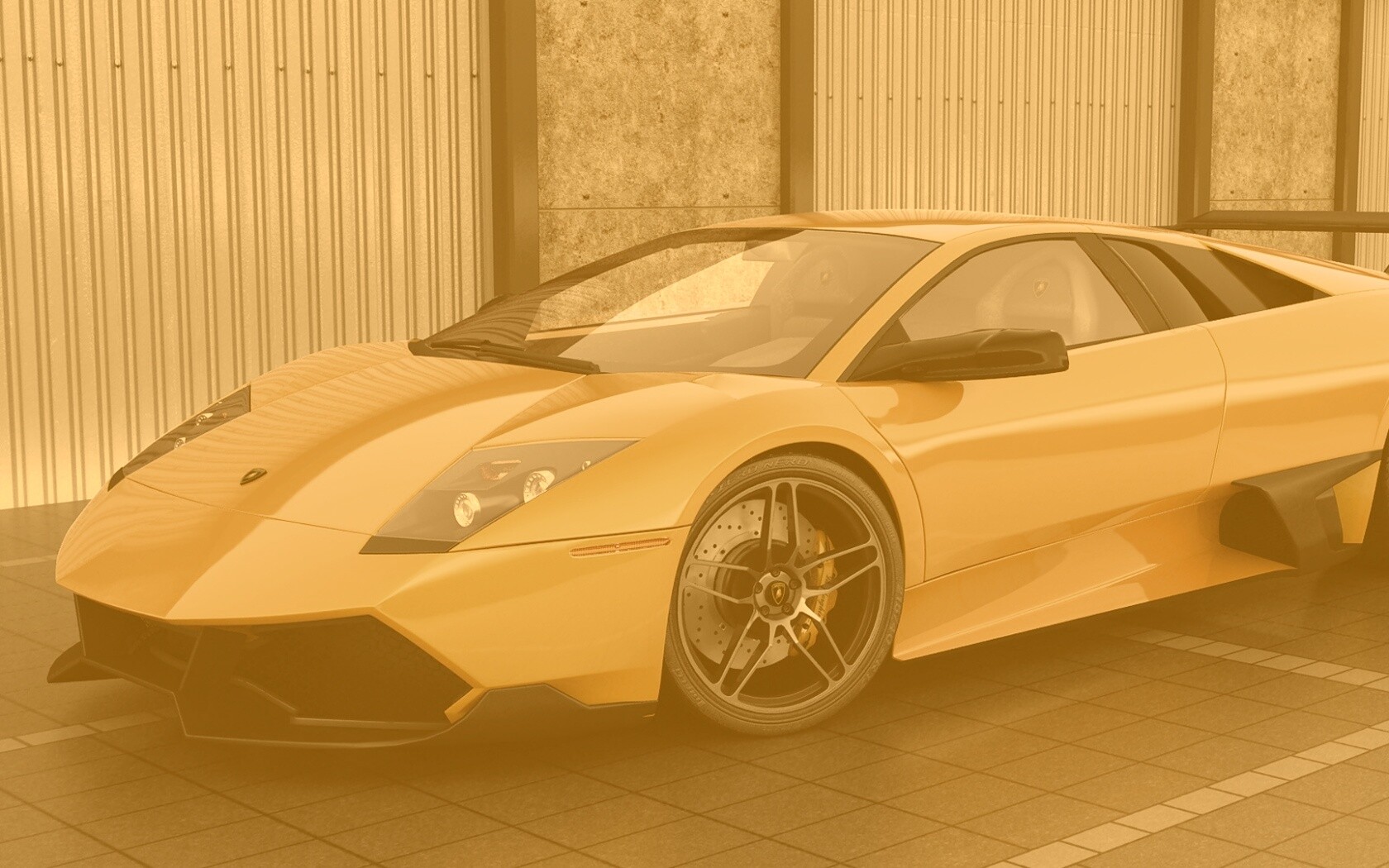 Жёлтый Ламборджини обои
