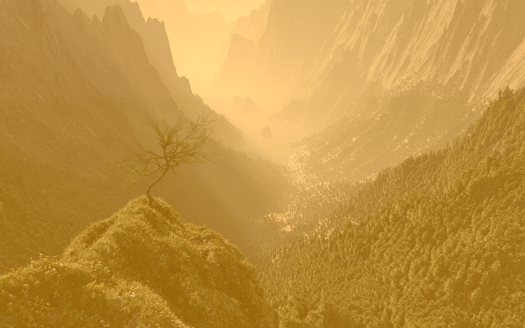 Озеро на перевале обои