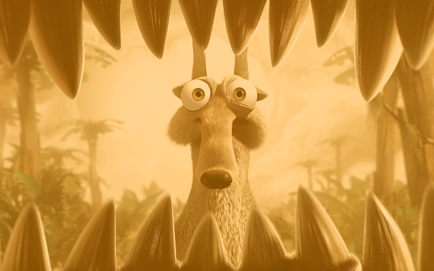 Скрэт и динозавр обои