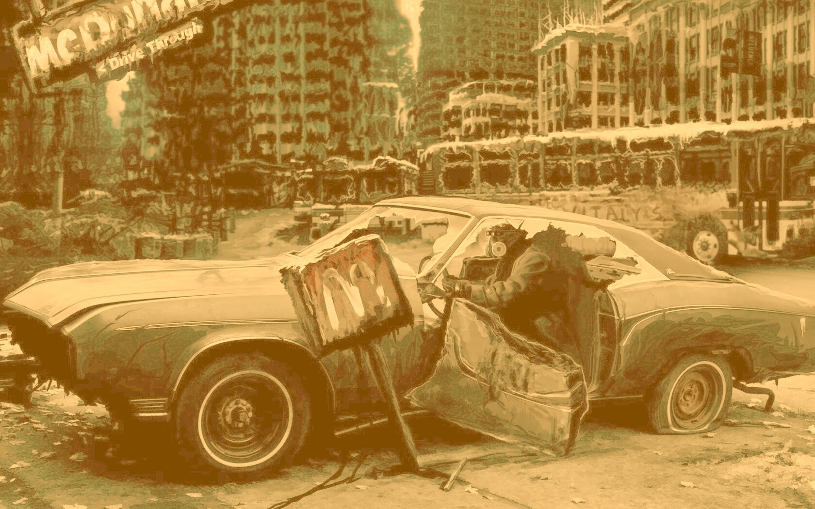 Картина запустения обои