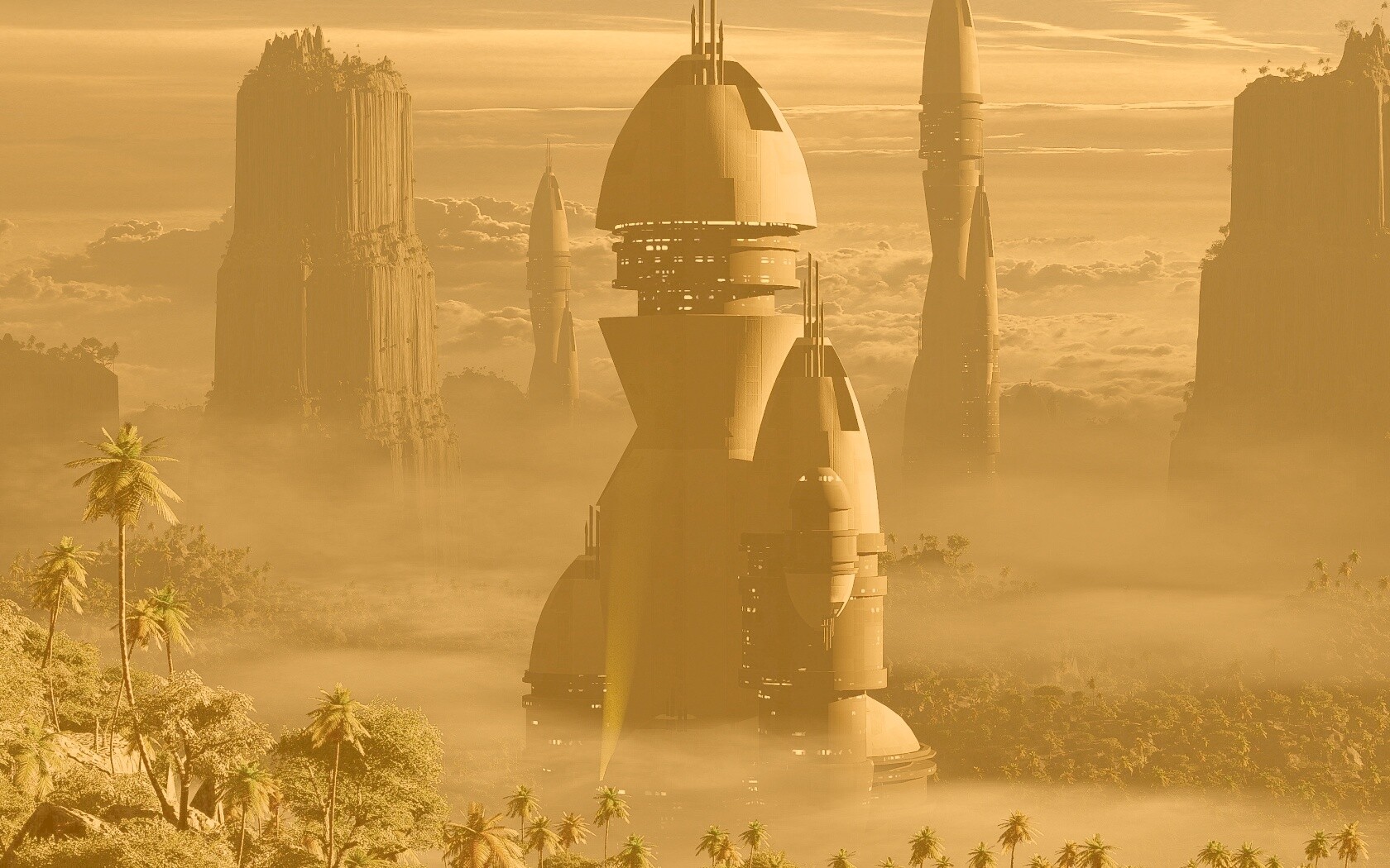 Город будущего обои