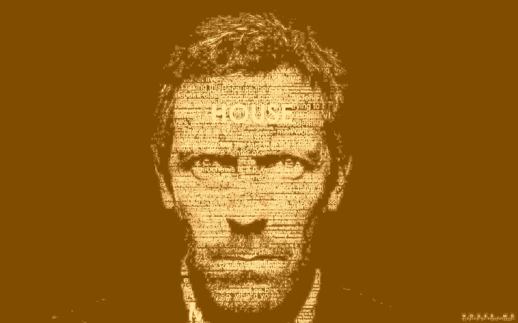 Хаус типографика обои