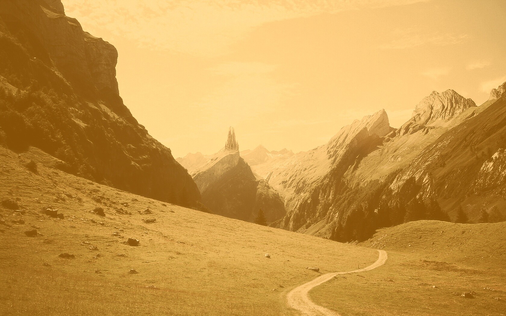 Храм в горах обои