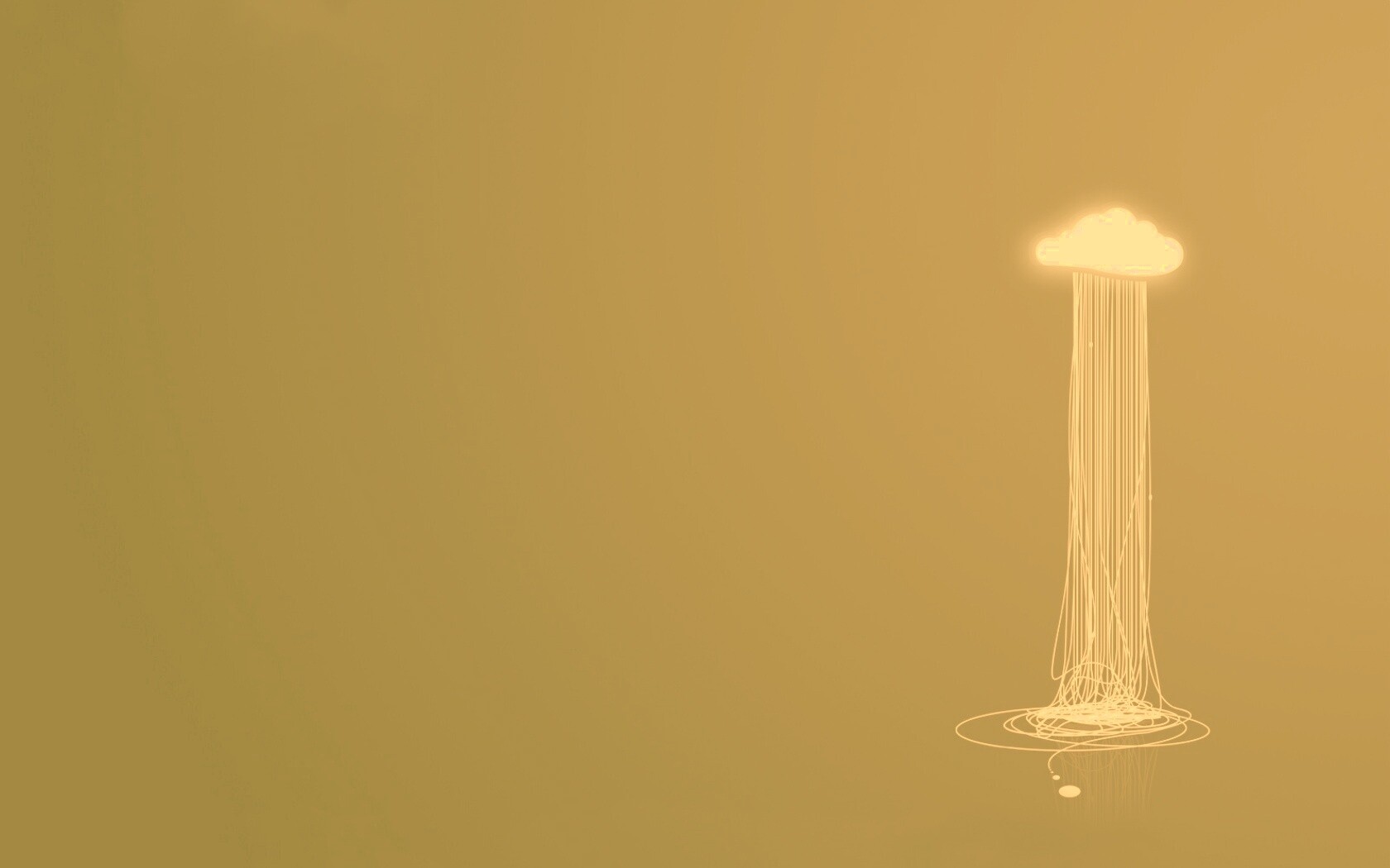 Тучка изливается нитями обои