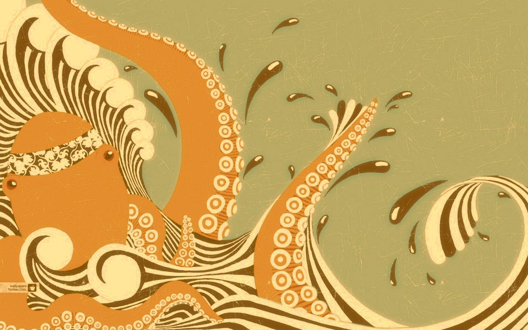 Осьминог обои