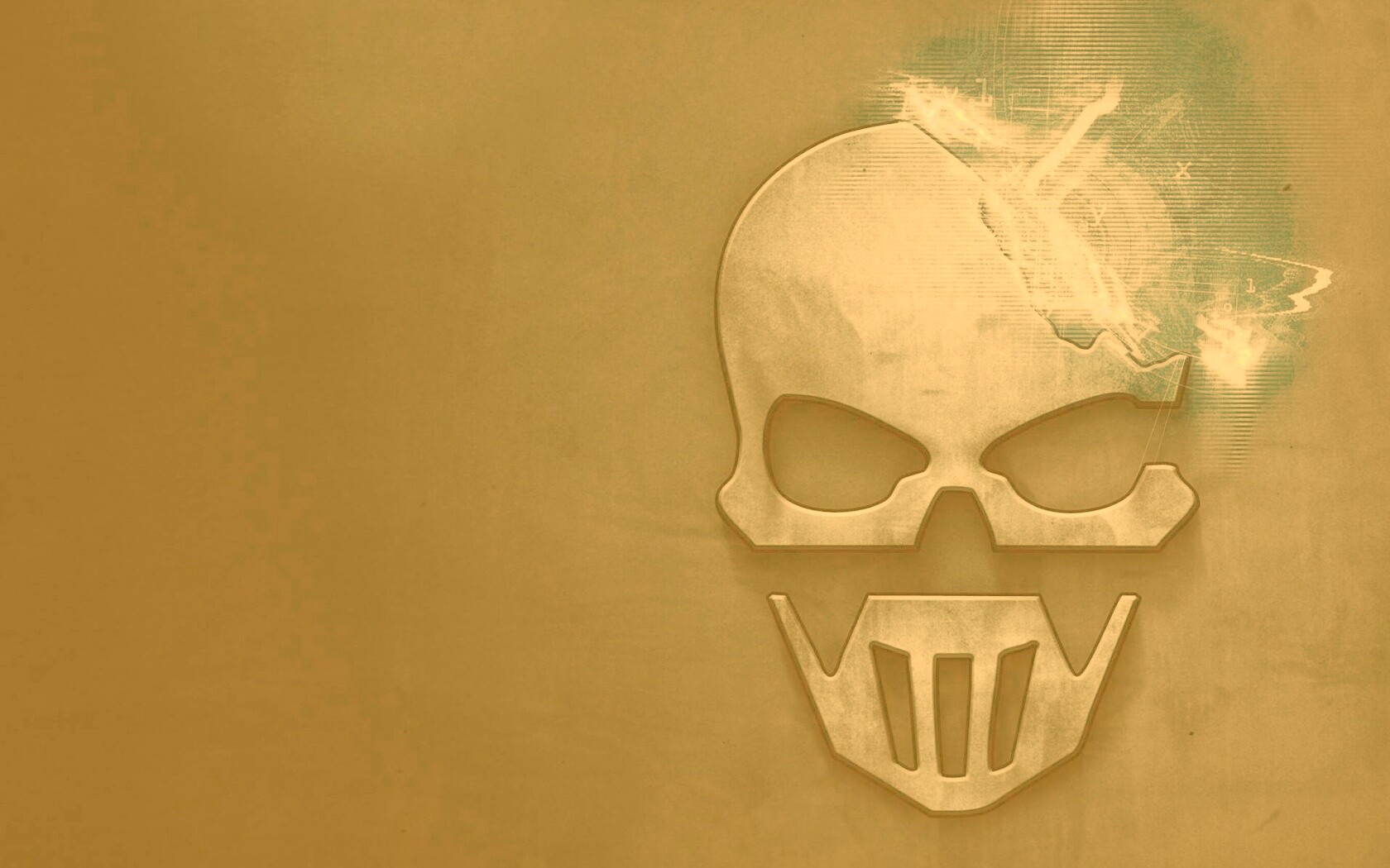 Контур стального черепа обои