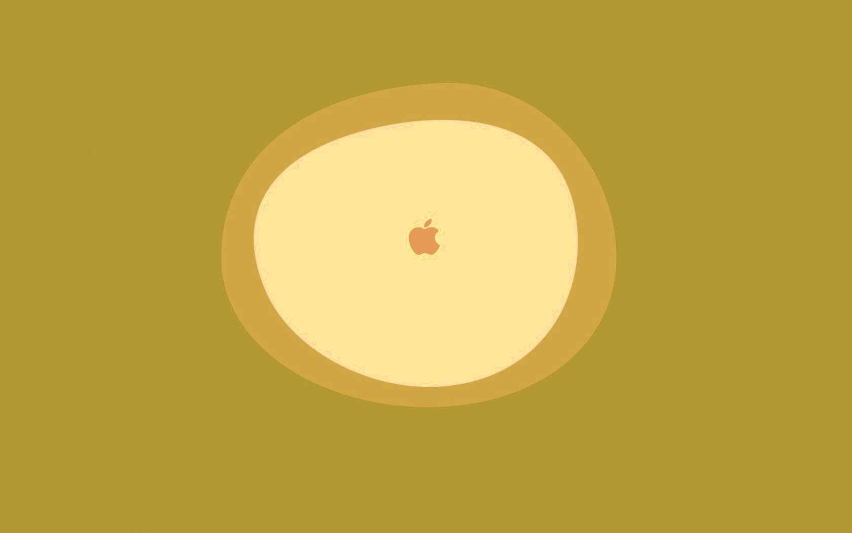 Apple в белом круге обои