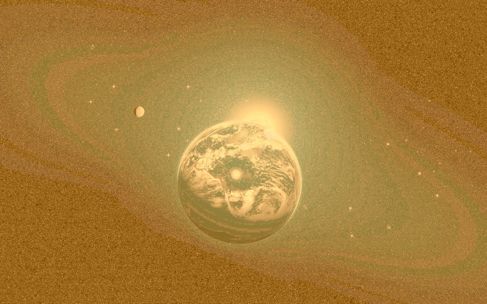 Вид на Землю из космоса обои