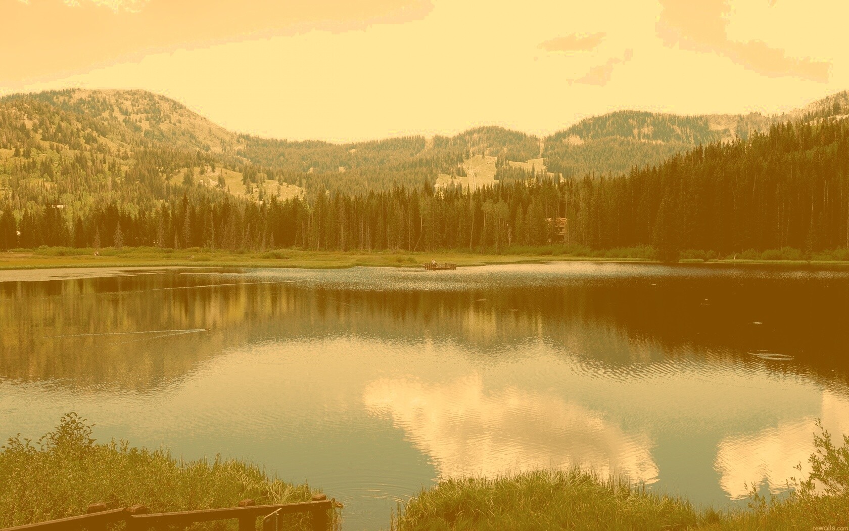 Горное озеро обои