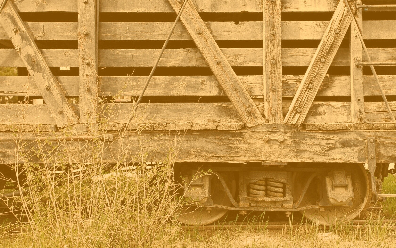 Старый грузовой вагон обои