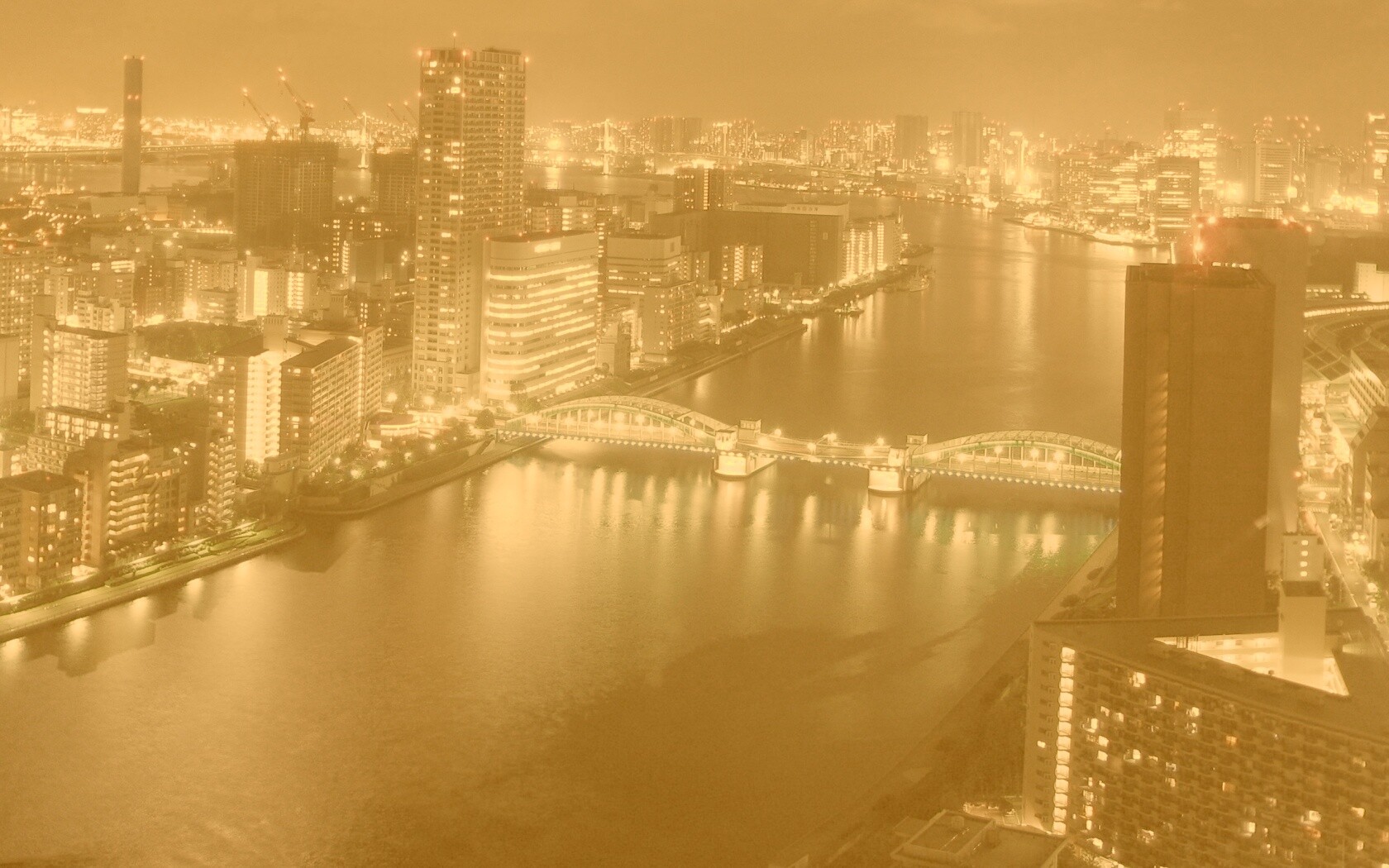 Ночной город обои