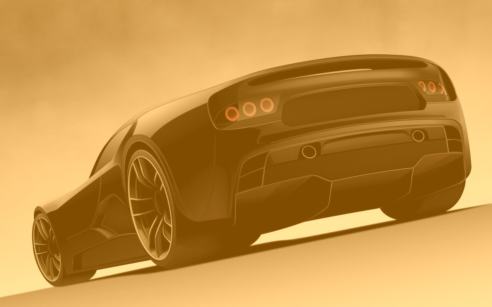 Красивый чёрный спорткар обои