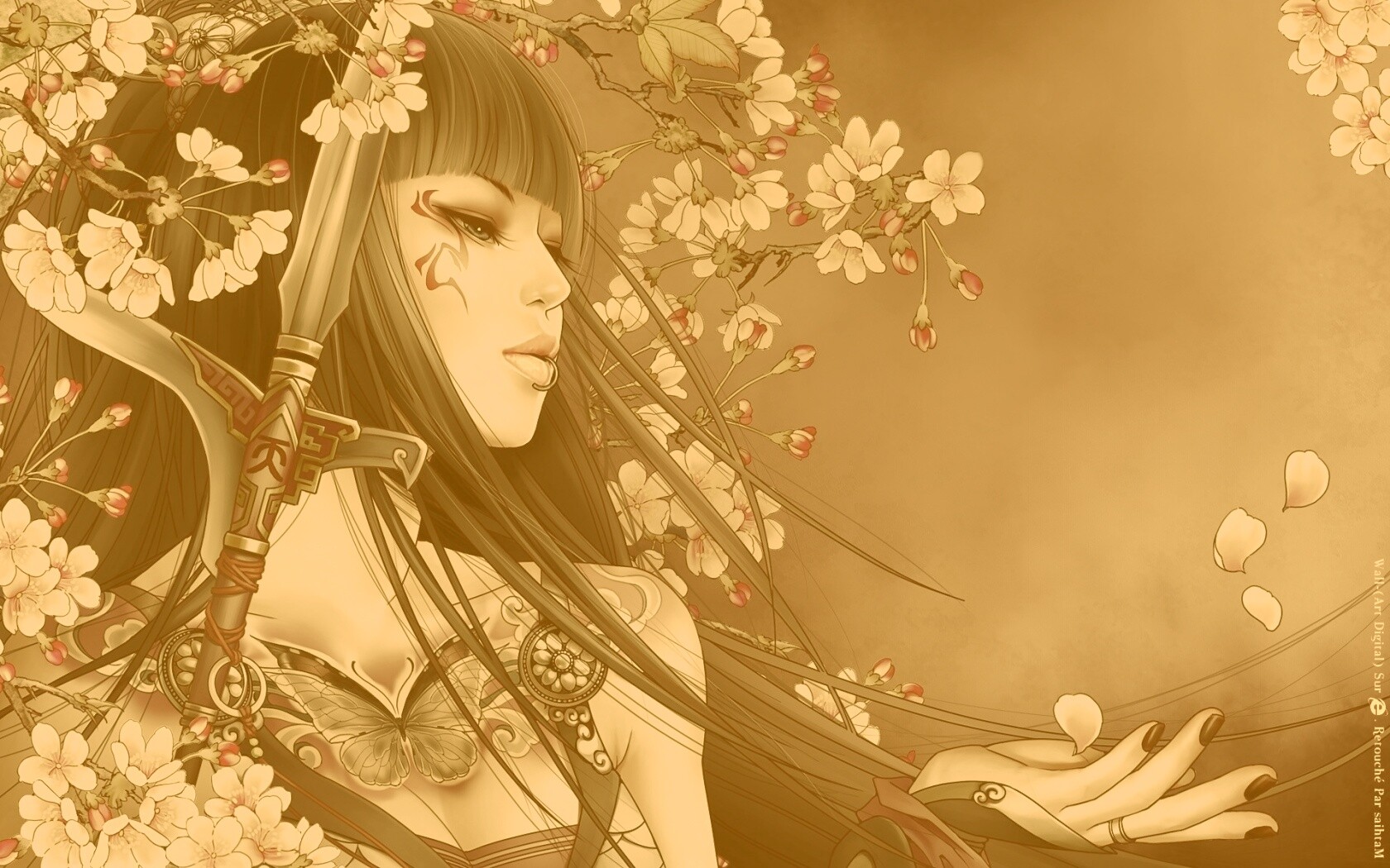 Элегантная девушка с оружием обои