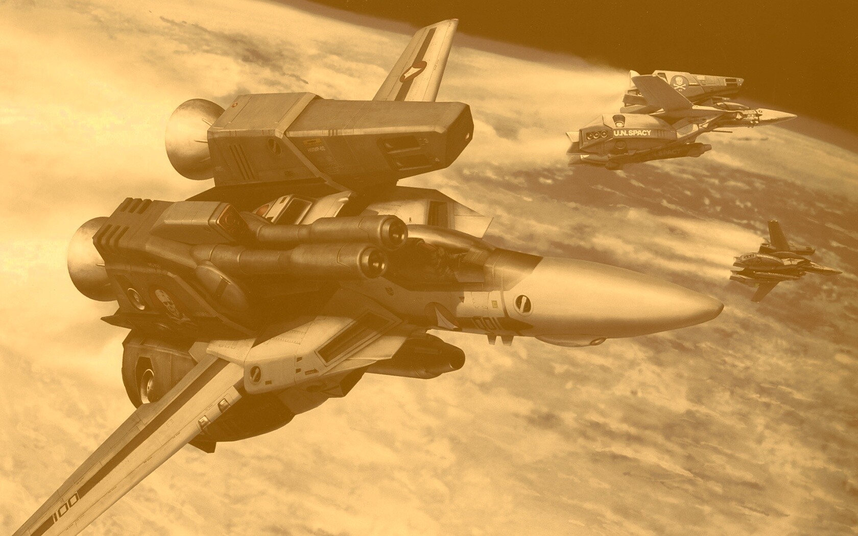 Эскадрилия легких космических истребителей обои