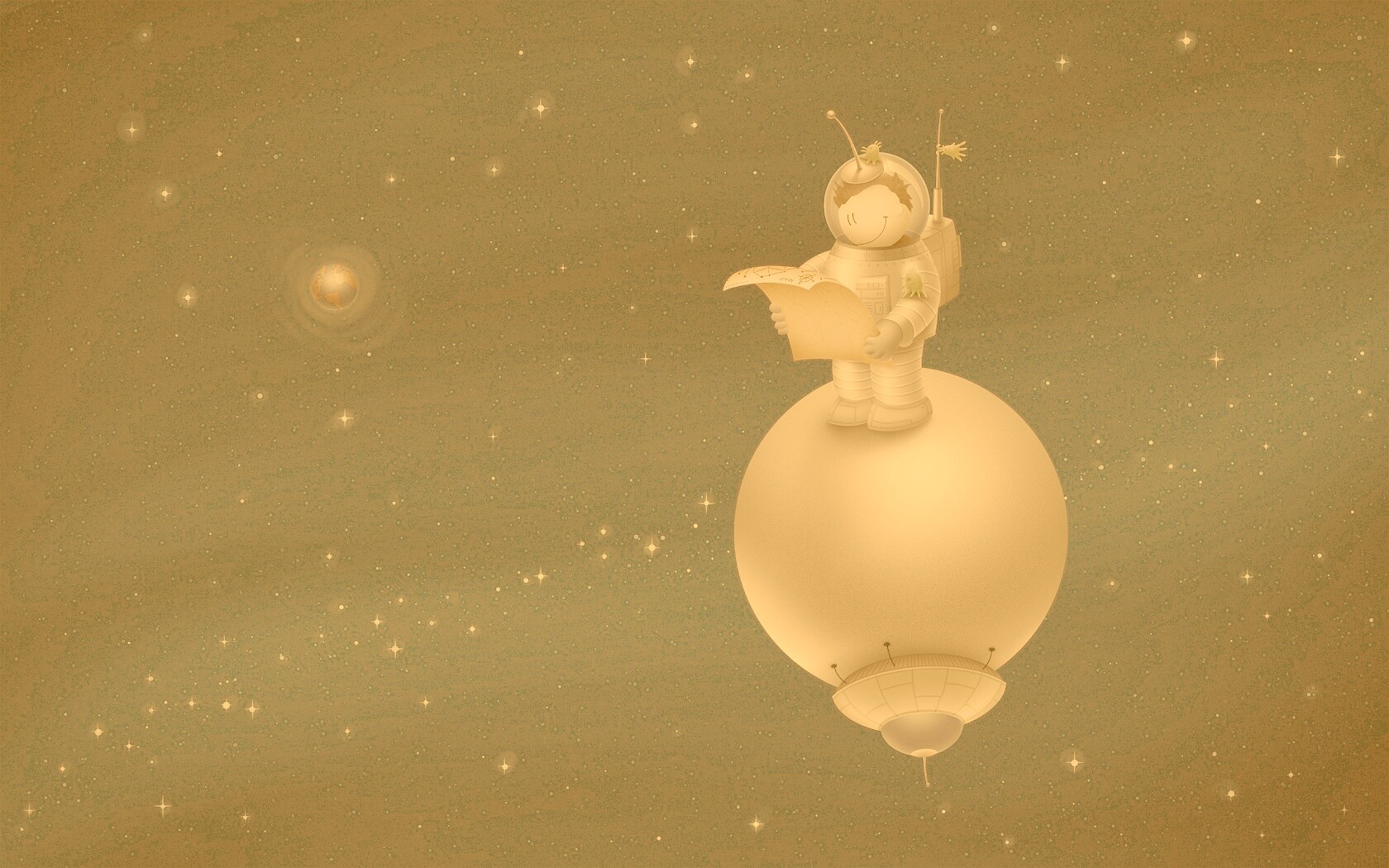 Космонват на луне обои